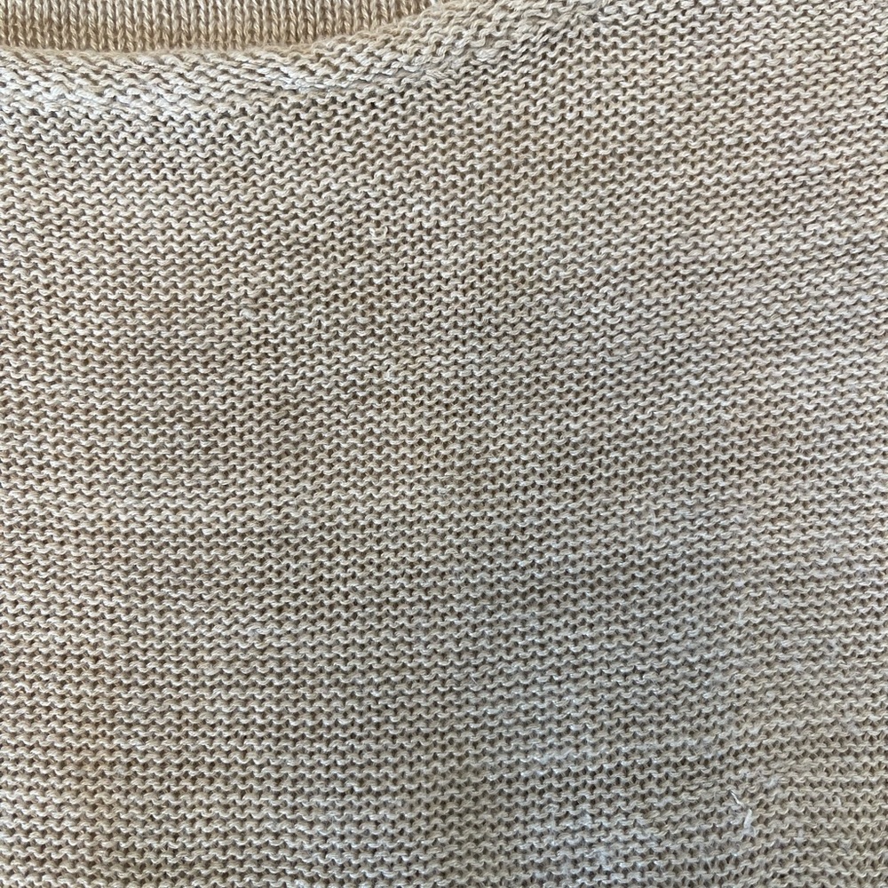 Cynthia Steffe Oatmeal Beige Sleeveless Knit Bodycon Ruffle Dress Size Small - Picture 6 of 6